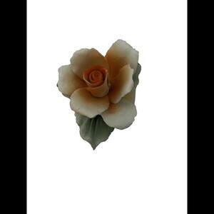 CAPODIMONTE PORCELAIN SINGLE ROSE